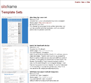 SiteFrame Web Hosting Example